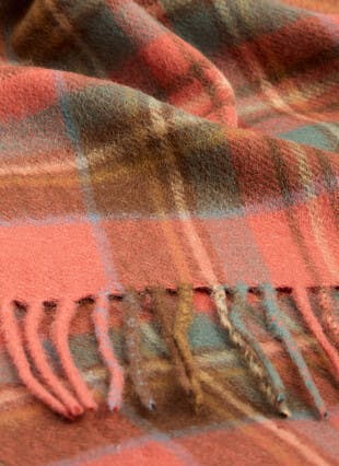 Pure Wool Check Scarf