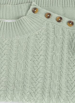 Button Detail Turtle Neck Jumper