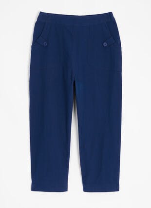 Pure Cotton Cropped Trousers