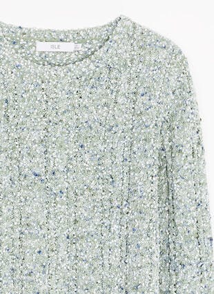 Textured Bobble Knit Crew Neck Jumper