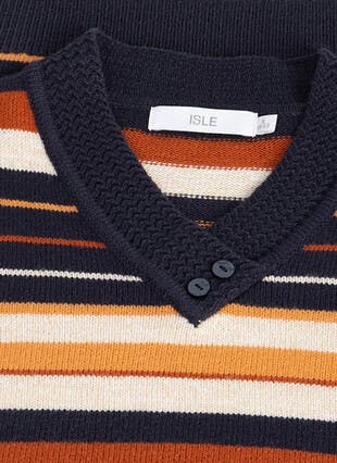 Striped V Neck Jumper