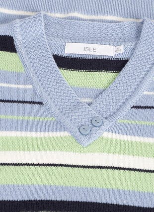 Striped V Neck Jumper