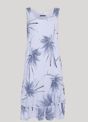 Cotton Blend Tiered Dress