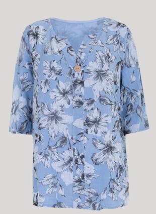 Pure Cotton V-Neck Top 