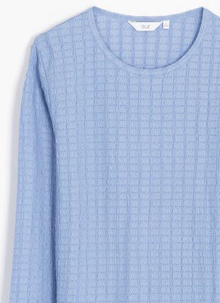 Textured Crew Neck Top