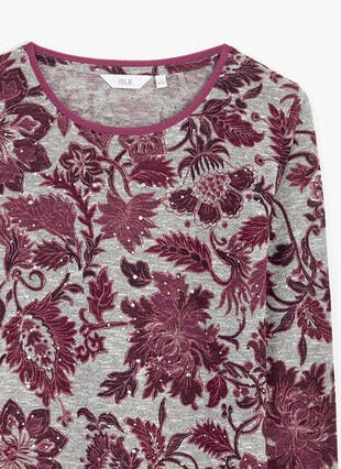 Embellished Jersey Top