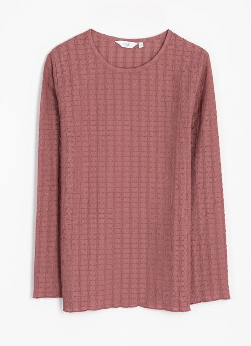 Textured Crew Neck Top