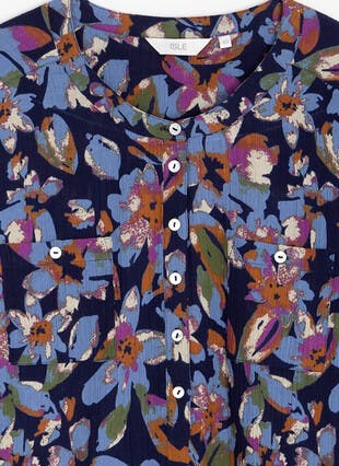 Pure Cotton Round Neck Print Blouse