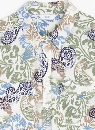 Collared Printed Pocket Shirt