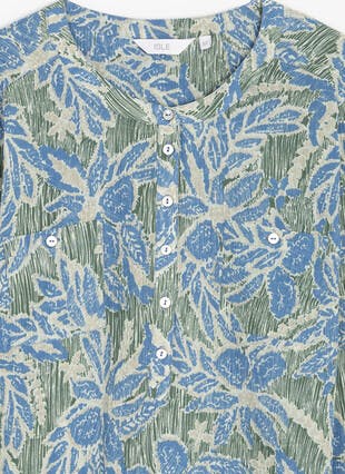 Pure Cotton Round Neck Print Blouse