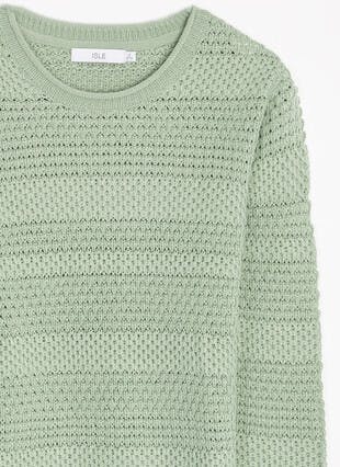 Textured Stitch Crew Neck Jumper