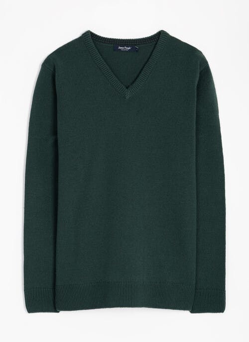 Textured Knit V Neck Jumper