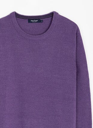 Textured Knit Crew Neck Jumper
