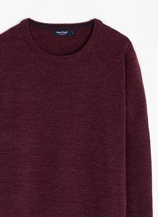 Textured Knit Crew Neck Jumper