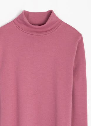 Pure Cotton Roll Neck Top