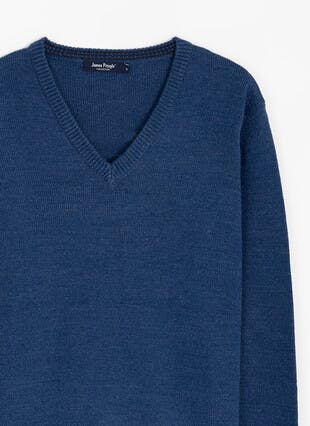 Textured Knit V Neck Jumper