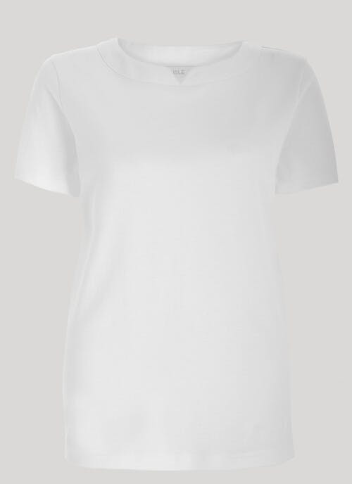 Pure Cotton Notch Neck T-Shirt