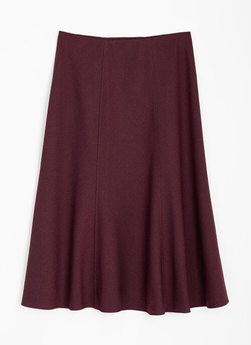 Comfort Fit Herringbone A- Line Skirt