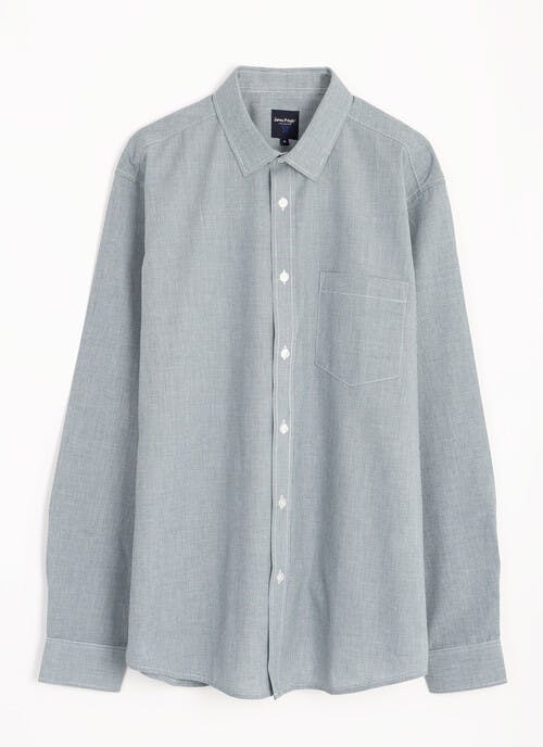 Easy Care Cotton Blend Long Sleeve Check Shirt