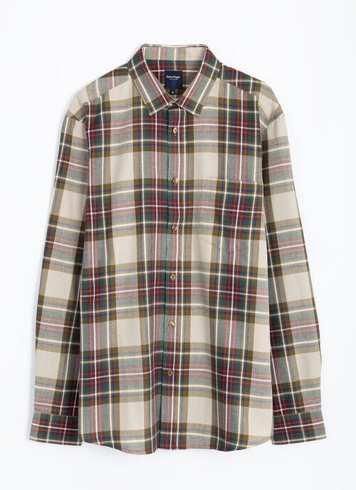 Easy Care Cotton Blend Long Sleeve Check Shirt