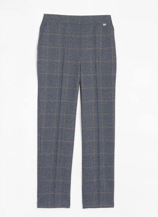 Comfort Fit Woven Check Trousers