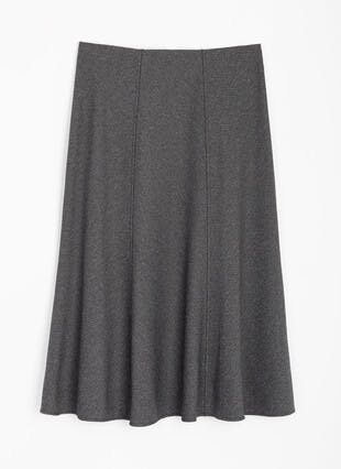 Comfort Fit Herringbone A- Line Skirt