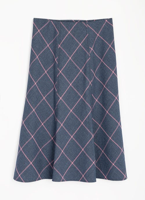 Comfort Fit Check  A- Line Skirt 