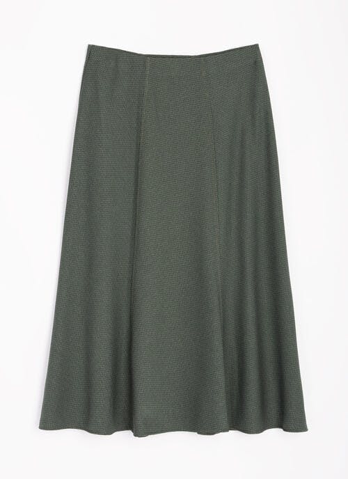 Comfort Fit Herringbone A- Line Skirt 