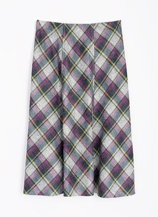 Comfort Fit Check  A- Line Skirt 