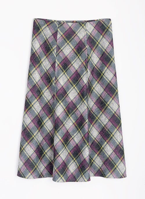 Comfort Fit Check  A- Line Skirt 