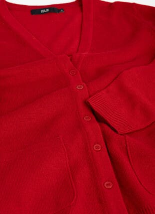 Merino Wool V Neck Cardigan 