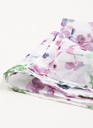 Lightweight Autumn Floral Scarf 