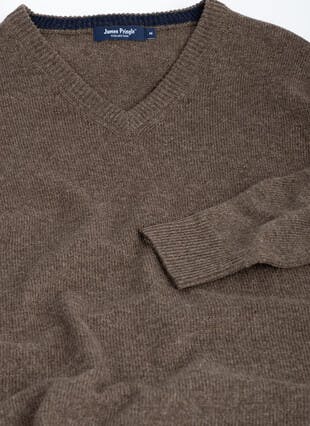 100% Lambswool V Neck Jumper
