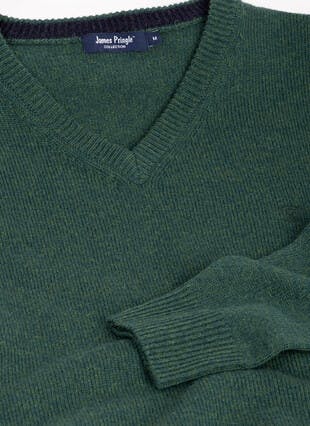 100% Lambswool V Neck Jumper