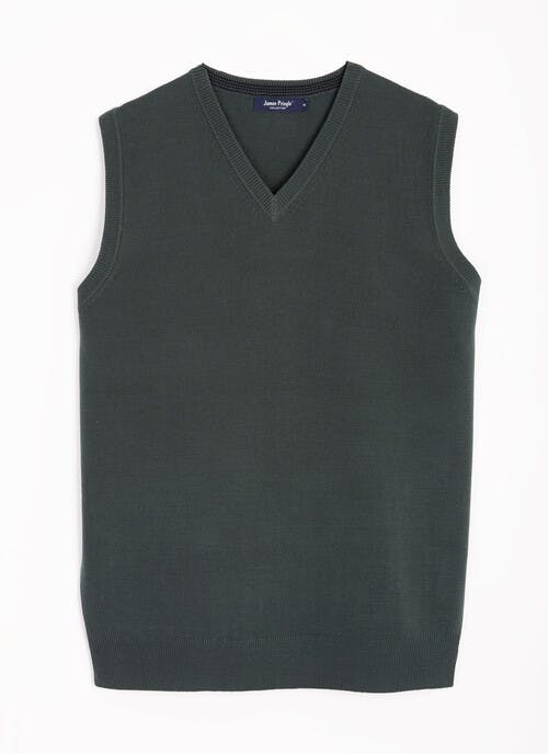 Fine Knit V Neck Sleeveless Jumper