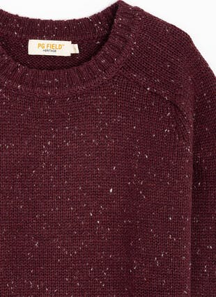 Textured Nep With Wool Crew Neck Jumper