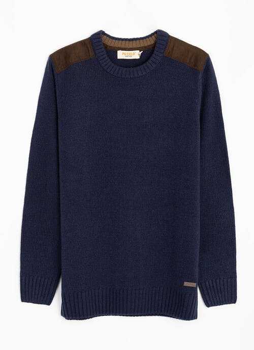 Textured Knit Crew Neck Jumper