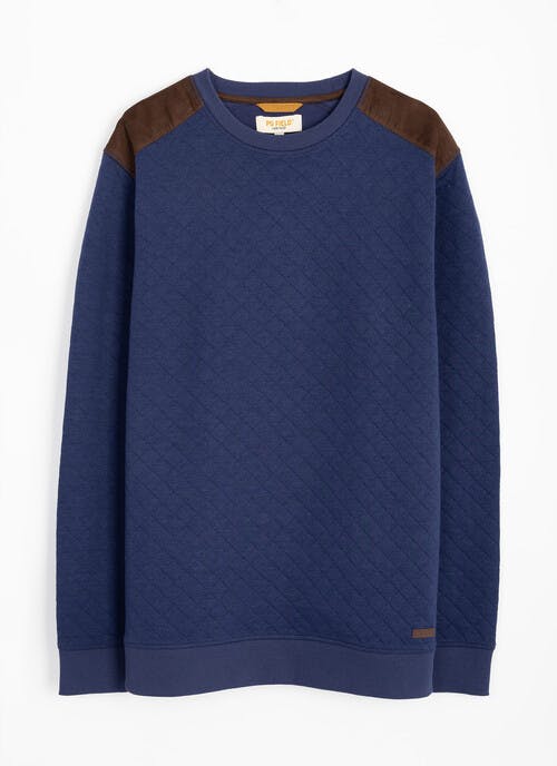 Cotton Blend Crew Neck Sweatshirt