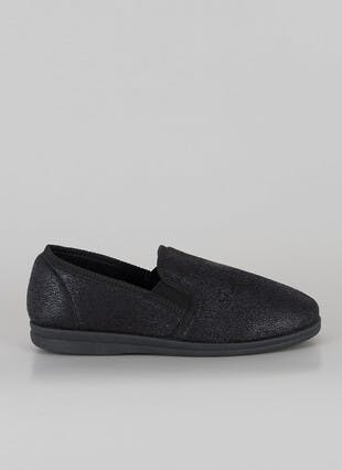 Plush Lined Faux leather Full Slipper