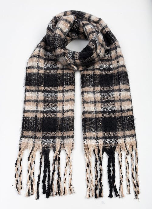 Boucle Sequin Check Scarf