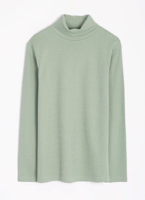 Pure Cotton Roll Neck Top