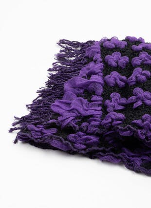 Ruffled Floral Scarf 