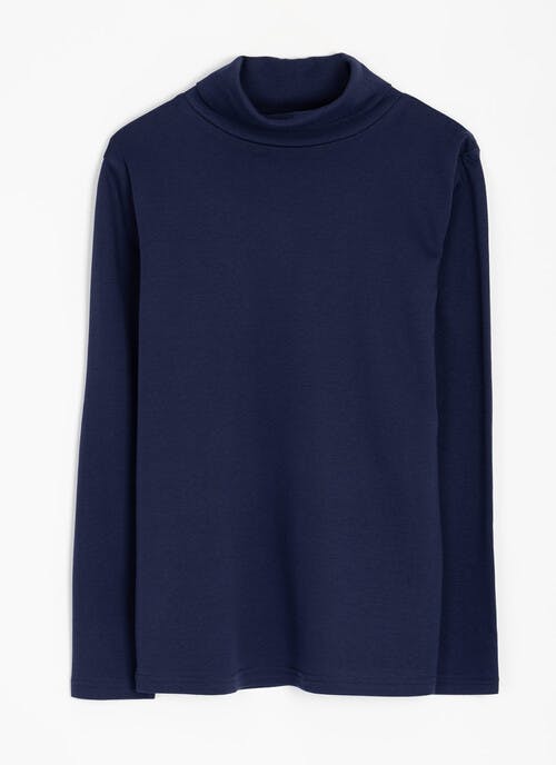 Pure Cotton Roll Neck Top