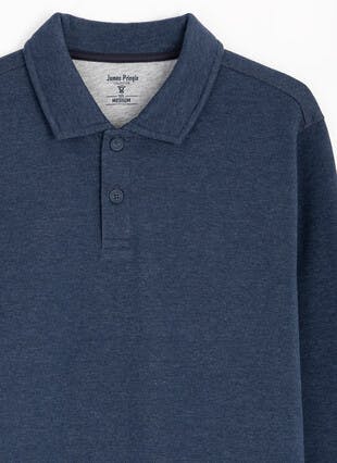 Cotton Rich Polo Neck Sweatshirt