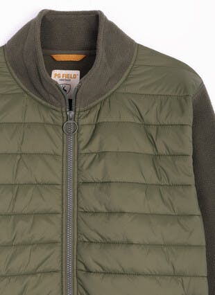 Quilted Fleece Zip Up Jacket