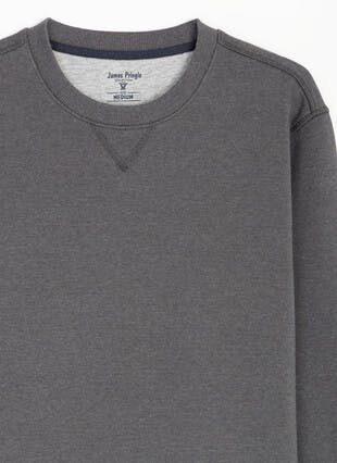 Cotton Rich Crew Neck Striped Sweatshirt