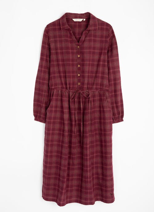 Pure Cotton Collared Check Dress