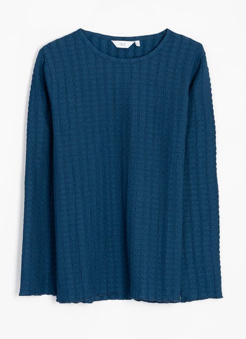 Textured Crew Neck Top