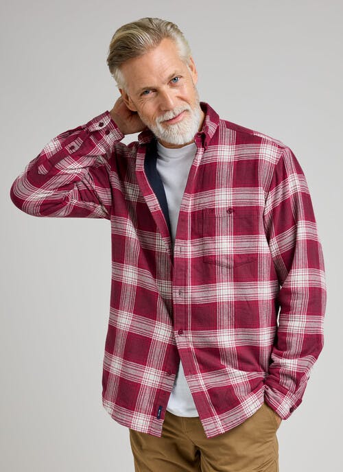 Pure Cotton Outer Fleece Lined Checked Shirt
