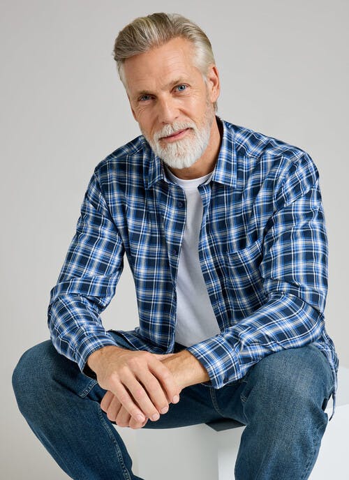 Easy Care Cotton Blend Long Sleeve Shirt